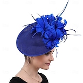 billiga Hattar och fascinators-Huvudbonad Faux Linne Fjädrar Bröllop Kvällsfest Elegant Bröllop Med Fjäder Hårbonad Huvudbonader