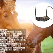 abordables Apoyo y Cuidado Animal-Máscara antimoscas Equistar de malla transpirable, malla abdominal resistente a arañazos para protección contra insectos, cómoda protección contra moscos de materiales mixtos para uso en exteriores.