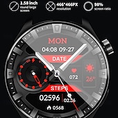 abordables Relojes inteligentes-696 SK32 Reloj inteligente 1.58 pulgada Smartwatch Reloj elegante Bluetooth ECG + PPG Podómetro Recordatorio de Llamadas Compatible con Android iOS Mujer Hombre Llamadas con Manos Libres Recordatorio