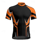 abordables Maillots Hombre-Hombre Maillot de Ciclismo Geométrico Manga Corta Bicicleta Camiseta Maillot con 3 bolsillos traseros MTB Bicicleta Montaña Secado rápido Diseño Anatómico Capilaridad Transpirable Deportes Amarillo