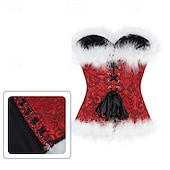 cheap Corset-Rococo Overbust Corset Masquerade Overbust Corset Cosplay Tummy Control Push Up Jacquard Jacquard Fancy Dress Women&#039;s Royal Masquerade Party Carnival of Venice Adults&#039; Corset