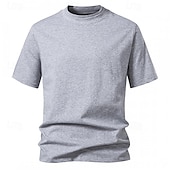 economico Magliette casual da uomo-Per uomo Maglietta Camicia a Maniche Corte Manica Corta Girocollo Estate Semplice Moda Designer Essenziale Classico Vacanza Streetwear Uscire Nero Bianco Grigio chiaro Maglietta Top per Uomo