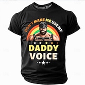 お買い得  メンズおもしろTシャツ-メンズ面白いショートスリーブTシャツ &#039;ダディボイスを使わせないで&#039; グラフィックTシャツ