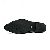 baratos Formal-sapatos formais masculinos estilo monge em couro sintético com padrão de crocodilo brilhante, design elegante com fecho de fivela para eventos empresariais e formais
