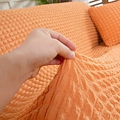 economico Copridivano-Copridivano elasticizzato elegante con reticolo a bolle 3D Copridivano Copridivano Copridivano Elastico in Spandex Copridivano Protettore con Gonna
