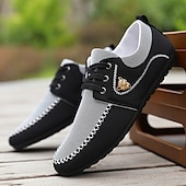 cheap Men&#039;s Sneakers-Men&#039;s Navy Blue Nylon Casual Shoes with Textured Fabric and Lace Detailing - Ideal for Everyday Comfort