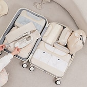 economico deposito bagagli e viaggi-cubi di imballaggio a compressione per viaggi, set organizer per bagagli con design trasparente, articoli da toeletta, cosmetici, accessori digitali, vestiti &amp;borse porta scarpe, salvaspazio