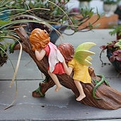 economico sculture e statue da giardino-ornamento creativo in resina - statua in miniatura di fata addormentata, fata dei fiori addormentata da esterno, accessori per giardini fatati, bonsai &amp;decorazione del prato