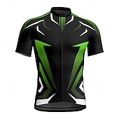 cheap Men's Jerseys-Men's Cycling Jersey Geometric Short Sleeve Bike Tee Tshirt Jersey with 3 Rear Pockets Mountain Bike MTB Quick Dry Anatomic Design Wicking Breathable Sports Yellow Red Blue Clothing Apparel