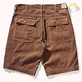 abordables Exterior-Hombre Pantalón Corto Cargo Pantalones cortos casuales Pantalones cortos de pana Botones Multi bolsillo Pierna recta Plano Transpirable Dispersor de humedad Longitud de la rodilla Exterior Casual