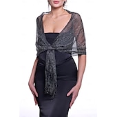 levne Šály a šátky-Retro Řvoucí 20s 20. léta 20. století šátek Wrap Přehozy přes ramena Velký Gatsby Buben dívka Třásně Pevná barva Dámské Karneval Valentýna Svatební Večerní oslava Plesová maškaráda Dospělé Šátek
