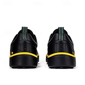 baratos Sapatos de Golfe Masculinos-Sapatos de golfe brancos ultraleves masculinos com detalhes em azul, material de microfibra, ajuste confortável para jogadores de golfe profissionais