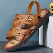 preiswerte Urlaubsandalen-Herrensandalen mit geprägten Details und gepolstertem Fußbett, ideal für lässige Outdoor-Aktivitäten