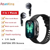 tanie Smartwatche-696 D8 Inteligentny zegarek 2.01 in Inteligentny zegarek Bluetooth EKG + PPG Krokomierz Powiadamianie o połączeniu telefonicznym Kompatybilny z Android iOS Damskie Męskie Odbieranie bez użycia rąk