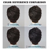 お買い得  古いかつら-人工毛ウィッグ スパイラルカール タイトなカール ミドル部 アシメントリー・ヘアカット ディープパーティー 機械製 かつら 10 インチ A1 合成 女性用 クラシック 快適 カラーグラデーション マルチカラー
