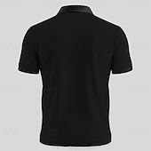 cheap Men&#039;s Fun Text Polo-Men&#039;s Text Zip Polo Shirts Short Sleeve Polo Shirts Collared Shirts Casual Outdoor Athleisure 3D Print Summer Black Red Dark Green