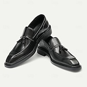 economico Mocassini in pelle premium-mocassini da uomo in vera pelle fatti a mano - scarpe eleganti con nappine marroni di prima qualità per il kentucky derby, occasioni formali e di lavoro
