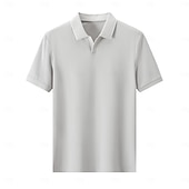 economico T-shirt e Canottiere Elite da Uomo-Per uomo Maglietta Manica Corta Colletto ripiegato Scollo a V Estate Primavera Maglieria Vacanza Vintage con finiture bianche Scuola Allenamento All&#039;aperto Bianco Blu marino Grigio chiaro Maglietta