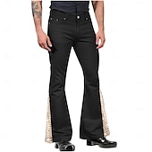 abordables Fondos-Retro Antiguo Años 60 Hippie Pantalones Los pantalones de campana Hippie Brillantes Brillante Hombre Víspera de Todos los Santos Carnaval Mascarada Fiesta y Noche Festival de Música Desfile del