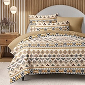 abordables 100% Coton-Housse de couette mandala ethnique taille double ensemble de literie en coton ensembles de lit housse de couette douce légère avec 2 taies d&#039;oreiller pour l&#039;été le printemps