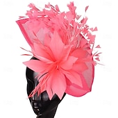 Недорогие Фасцинаторы-Головной убор тканевая федора шляпа для скачек винтажная милая с цветочным головным украшением