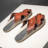 abordables Sandales décontractées-Sandales d&#039;extérieur en similicuir pour hommes avec semelle robuste et design respirant – chaussures confortables pour la randonnée et les vêtements décontractés