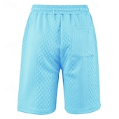 cheap Casual Shorts-Men&#039;s Summer Shorts Beach Shorts Pocket Drawstring Elastic Waist Plain Comfort Breathable Short Outdoor Vacation Sport Tattoo White Red