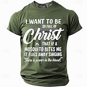 billige Tro T-skjorter-Påske Herre Jesus Kristen T skjorte Kortermet T skjorte 3D-utskrift Crew-hals Skjorte Designer Fritid Fest Ferie Svart Rød Blå Sommer Vår Klær S M L XL XXL XXXL