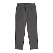 cheap Men's Elite Pants-Men's Dress Pants Solid Color Wearable No-Iron Full Length Formal Wedding Party Elegant Fashion Black Grey Micro-elastic