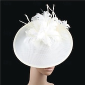 ieftine Fascinatoare și pălării-Palarie organza Nuntă Cursă de cai Epocă Cu Pene Diadema Articole Pentru Cap