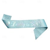 baratos Evento e suprimentos de festa-faixa de decoração para chá de bebê, sálvia &#039;futura mamãe&#039; &amp;Faixas para &quot;futuros pais&quot;, 5 cores com tecido brilhante, presente de maternidade para futuros pais&quot;