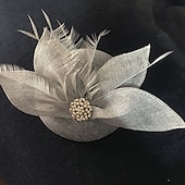 ieftine Pălării Party-Palarie Material Bumbac Oficial Nuntă Zi de Naștere Elegant Cu Pene Diadema Articole Pentru Cap