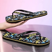 cheap Vacation Sandals-Men&#039;s Camouflage Flip-Flops with Durable Rubber Sole - Perfect for Outdoor and Beach Activities