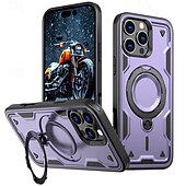 お買い得  iPhone用ケース-電話 ケース 用途 iPhone 16 Pro Max プラス iPhone 15 プロマックスプラス iPhone 14 13 12 Pro Max Plus バックカバー スタンド付き 磁石バックル ワイヤレス充電をサポート レトロ風 TPU PC