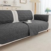 abordables Housse de canapé-Housse de canapé imperméable pour coussin de canapé, housse de protection de meubles résistante à l&#039;eau avec bâtons en mousse et sangles élastiques pour animaux de compagnie et chats