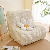 baratos Capa do sofá futon.-1pc capa elástica para sofá de chão sem braços capa para sofá preguiçoso relax seersucker capa elástica para sofá único capa de almofada para sala de estar casa
