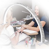 baratos abajur-Luz de meia lua para mesa de unha, lâmpada de arco de unha de 21,5 pol./29,5 pol. 39 W com controle de fio/remoto, luzes de tecnologia de unhas de 3 modos de cor, lâmpadas brilhantes, para