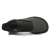 billiga Vardagssneakers-barfota vardagssneakers för män - modern svart, andningsbar mesh, komfortsula - lämplig för dagligt bruk och lätta sporter