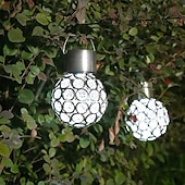 economico Striscie luci ad energia solare-2 pezzi di luci esterne a LED solari, lampadari appesi, lanterne esterne impermeabili con luce che cambia colore per decorazioni per le feste in giardino, balcone, cortile