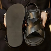 billiga Kjol sandaler-klassiska sandaler med korsband för män i premiumläder, eleganta och bekväma för dagligt bruk och vardagsutflykter