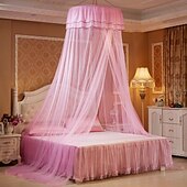 baratos Dossel e Cortinas de Cama-Canopy de cama para crianças com luzes canopy de duas camadas para cama tenda de berço de bebê para o quarto rede mosquiteiro para meninas e meninos