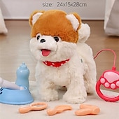 cheap Stuffed Animals-Puppy Toys for Kids Toy Dogs That Walk and Bark Walking Dog Toy for Kids with Leash Interactive Stuffed Puppy with Remote Control for Girls and Boys Aged 3-7 Year Old