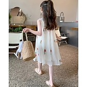 Dzieci Dla dziewczynek Sukienka Sukienka w kwiatki Kwiat Bez rękawów Na zewnątrz Codzienny Moda Codzienny Poliester Do kolan Codzienne sukienki Sukienka w kwiatki Lato 4 lata + Beżowy tanie Casualowe sukienki-Dzieci Dla dziewczynek Sukienka Sukienka w kwiatki Kwiat Bez rękawów Na zewnątrz Codzienny Moda Codzienny Poliester Do kolan Codzienne sukienki Sukienka w kwiatki Lato 4 lata + Beżowy