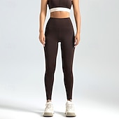 رخيصةأون طماق اليوغا والجوارب-نسائي السراويل اليوغا طماق اليوغا بعقب رفع بنطلون رياضي للبطن خصر عالي بيلاتيس تمرين نادي رياضي اكتشف - حل الجوارب الدراجات لون الصلبة بني فاتح أسود كريستال سباندكس الخريف رياضات ألبسة رياضية