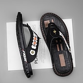 preiswerte Urlaubsandalen-Sportliche Flip-Flops aus Kunstleder für Herren mit sportlichem Logodetail – strapazierfähiges, lässiges Sommerschuhwerk für aktives Tragen