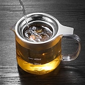 cheap Drinkware-Tea Infuser for Loose Tea Extra Fine Mesh Tea Strainer Stainless Steel Tea Steeper with Large Capacity Easy to Clean Single Handle for Hanging on Mugs Cups Teapot