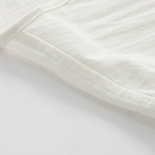 billiga Gym-toppar-Herr Linne Undertröjor Ärmlös tröja Ärmlös V-hals Sommar Slät Designer Grundläggande Kineseri Knappar Semester Gata Utekväll Svart Vit Vin Topp t-shirt för män