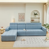 cheap Sofa Cover-Elastic Jacquard Fabric Sofa Cover Stretch Couch Cover Sectional L Shape Sofa Slipcover Corner Case for Living Room 1/2/3/4 Seat