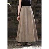 cheap Bottoms-Retro Vintage Medieval Skirt Women&#039;s Masquerade Casual Daily Adults&#039; Skirt