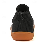 billiga Vardagssneakers-barfota vardagssneakers för män - modern svart, andningsbar mesh, komfortsula - lämplig för dagligt bruk och lätta sporter